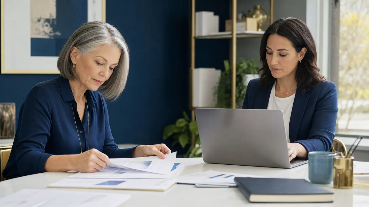 Peer reviewers checking a grant proposal and its budget side by side.